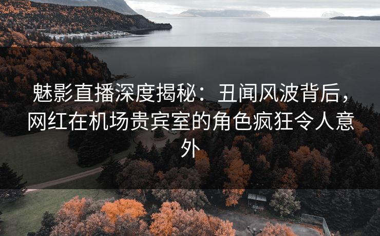 魅影直播深度揭秘:丑闻风波背后,网红在机场贵宾室的角色疯狂令人意外 魅影直播深度揭秘:丑闻风波背后,网红在机场贵宾室的角色疯狂令人意外
